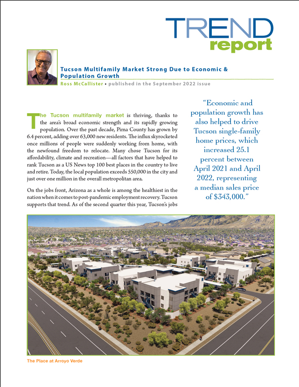 Tucson Multifamily Market Strong Due to Economic & Population Growth